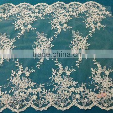 100% Nylon Material African Swiss Voile Lace SBL61980-1C