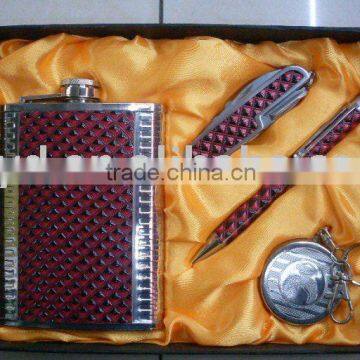 Kit Flagon(Stainless steel hip flask set)