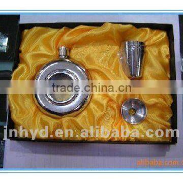 6oz Best different kinds of stainless steel hip flask gift sets