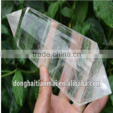 Natural clear quartz rock crystal points,clear crystal prism drop, healing clear quartz double points