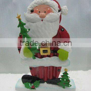 Metal handpainting Outdoor Santa for christmas decoration