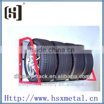 2013 new design tiered tire tyre display rack HSX-111