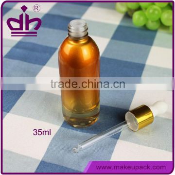 1 oz golden face serum dropper glass tube bottle