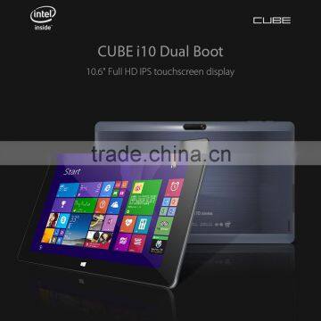 10.6 inch Dual boot Windows10 Android 4.4 Tablet pc CUBE I10