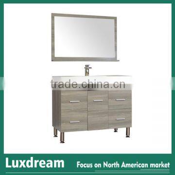 48" Grey Wooden melamine bathroom vanity