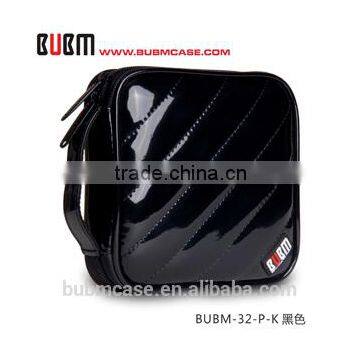 Black BUBM 32 Capacity PU Leather Cover CD Case CD Box DVD Case CD-ROM Holder Car Disc Case