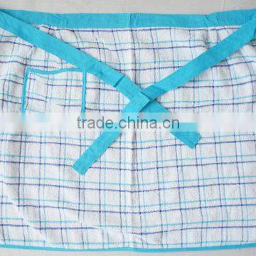 two layers terry cotton towel with pigment printing waist apron