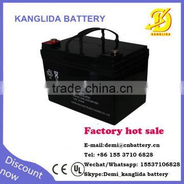 deep cycle Kanglida brand made in China 12v 33ah ups maintenancef-free battey CE UL certification