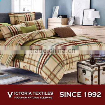 Complete Full Bed Set Brown Plaid Boys Bedding Comforter Set