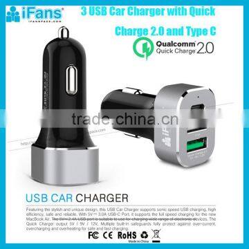 48W Car Charger QC 3.0 Quick Car Charger 3 USB Port Travel Charger 12V Car Battery Charger With USB C Port photo-6