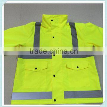 Factory price reflective raincoat high quanlity oxford waterproof raincoat for police