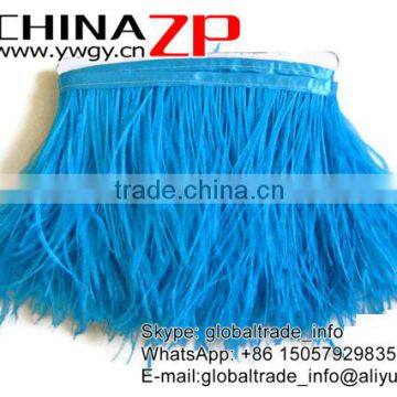 ZPDECOR Top Quality Factory Directly Supply Ostrich Feather Size 5-6 Inch Dodger Blue Marabou Feather Trim photo-4