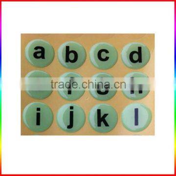 Glow in the Dark Number Epoxy Stickers in Round Shape photo-2