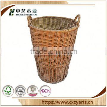 Cheapest Accept OEM Rustic Hinging Outdoor Willow Wicker Basket no Handles photo-4