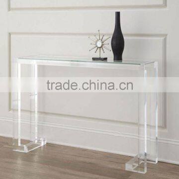 Clear acrylic mirrored furniture table dressing table, glass console coffee