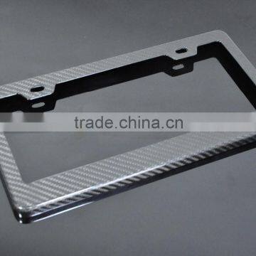 custom made high quality carbon fiebr license frame