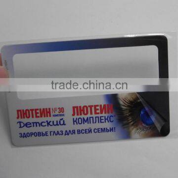 Promotion gift pvc material business card fresnel business card