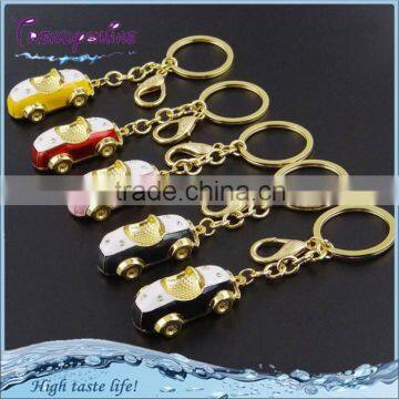 Fashion cheap printed acrylic car keychain maker