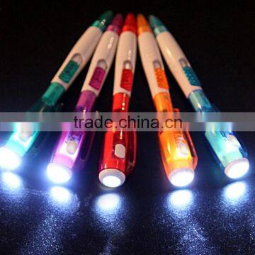 Factory Wholesale White Color Light Advertising LED Light Ball Pen