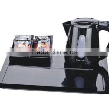 New electric kettle with tray set ,double safety protection for dry boiling