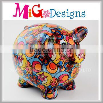 Newly Design Exquisite Animal Image Coin Bank Ceramic