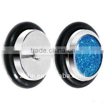 Yiwu zelin body piercing jewelry surgical steel fake plugs ear studs