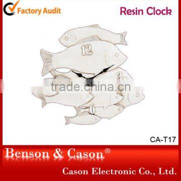 Resin Material Art Wall Clock Fish Clock