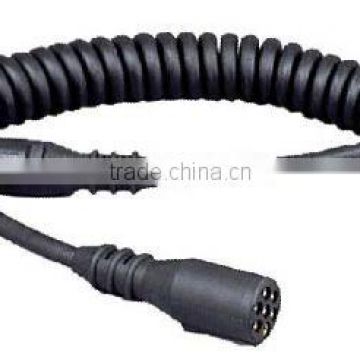 tpu 7 pin spiral trailer electrical coils,tpu cord,tpu trailer spiral coil cable