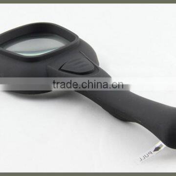 Black Square Hand Button Cells 2.5X Magnifying Glass