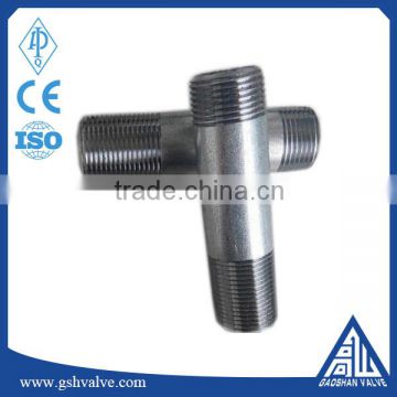 factory wholesale galvanized and black color malleable iron nipple pipe fitting