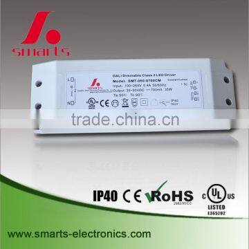 3 Years Warranty IP40 60W UL constant current 500mA DALI driver dimmable