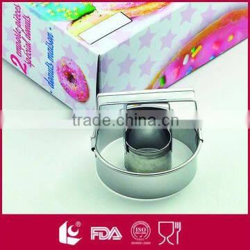 High Quality Stainlss Steel Donut Maker DIY Doughnut Cutter Set/2 photo-3