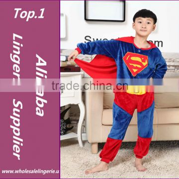 Wholesale Fashion Jumpsuit Children Footless Superman Onesie Pajamas One piece For Boys and girls