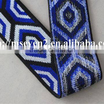 Reasonable Price 100% Polyester Non-elastic Navy/black Kintting Pattern Ribbon Trim