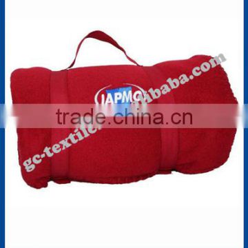 100% Polyester Polar Fleece Blanket with Logo Embroideried