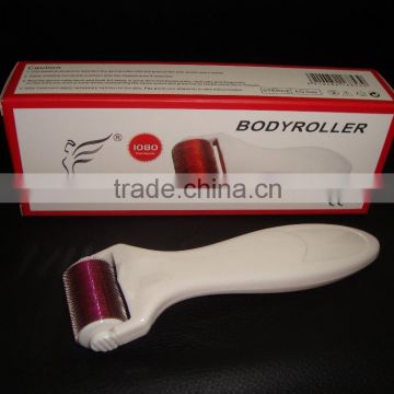 cosmetic implement freckle removal ce certificate derma roller 1080 needles changeable head body roller-L008