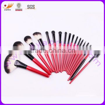 18 pcs Red Color Handle Makeup Brush Kits