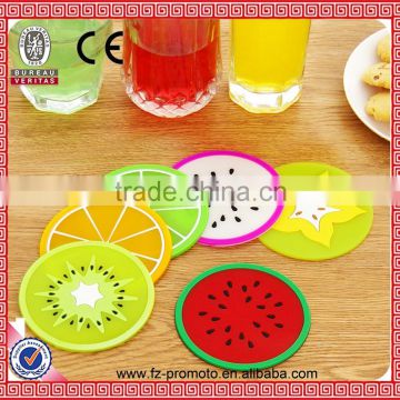 Cute Different Styles Fruit PVC Coaster Home Table Decor Lovely Tea Coffee Drink Placemat Cup Non-slip Heat Mat Pad