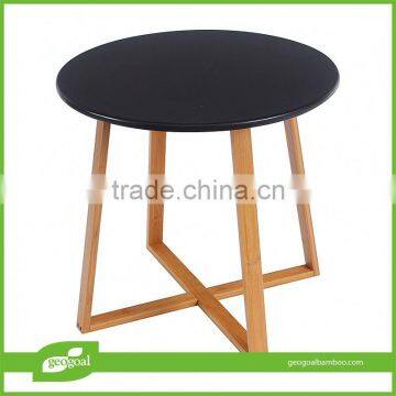 Round coffee side table bamboo furniture