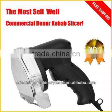 Electric doner kebab slicer with two blades