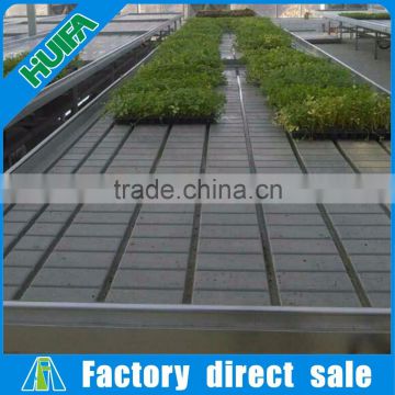 High quality lower energy plastic water trays flow rolling bench for growing