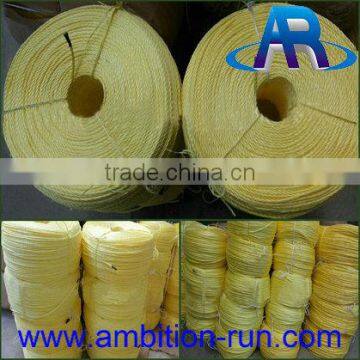 3mm yellow PE twine recycled rope in fishing rope