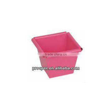 pink metal flower pot for garden square flower pot