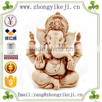 2015 chinese factory custom made handmade carved hot new products resin white elephant statues