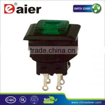 DS-522 ON-OFF 16mm latching square push button switch with LED