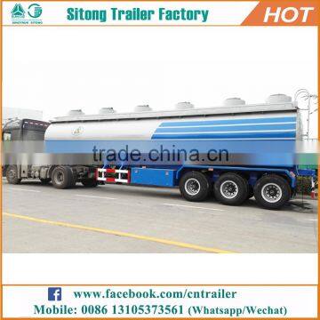Hot selling 3 axles 45000 liters tanker truck trailer / water tank trailer / used fuel tanker trailers for sale