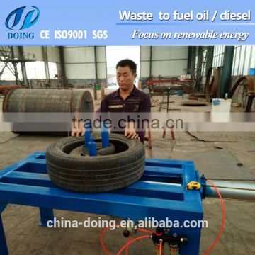 used tire doubling & unpacking machine for making several tires nested together