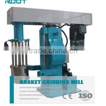 Hydraulic lifting batch production basket mill for printing ink with belt clamp