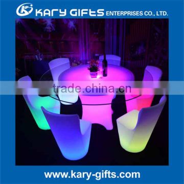 Lighted event furnitures LED Glowing home & garden table chairs for sale