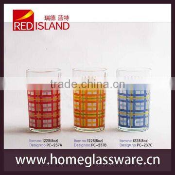 Nice 8oz decal printing glass cup with good price